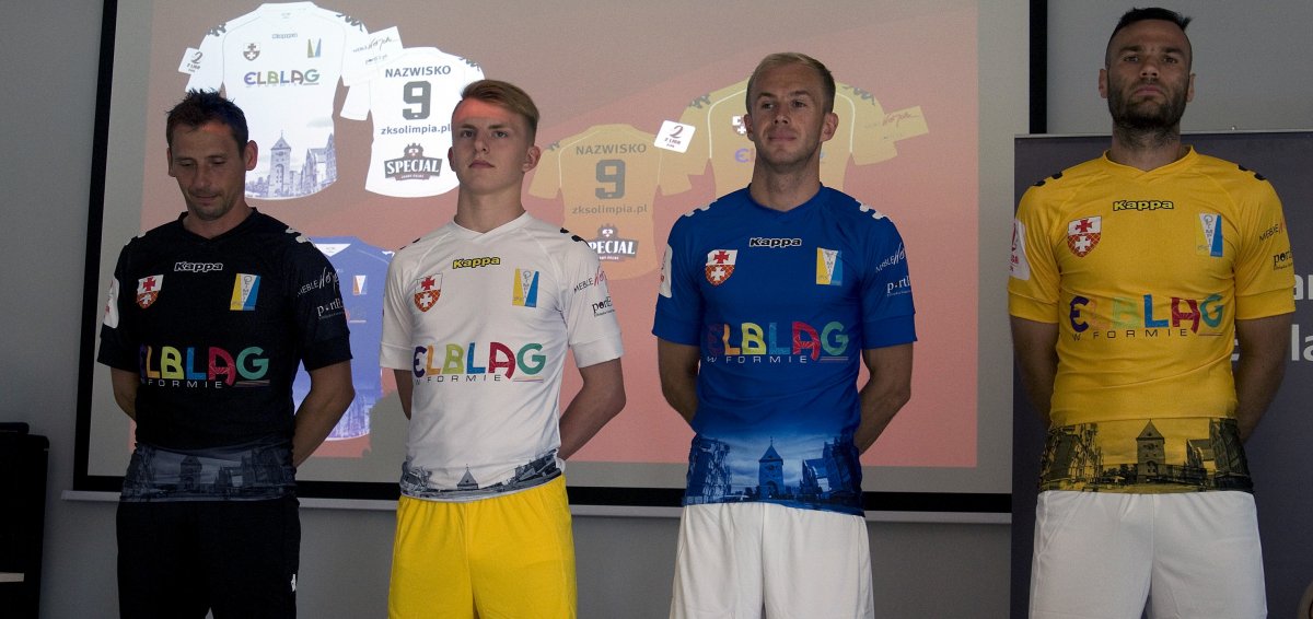 Nowi sponsorzy, nowe stroje... Piłkarze Olimpii Elbląg rozpoczynają nowy sezon