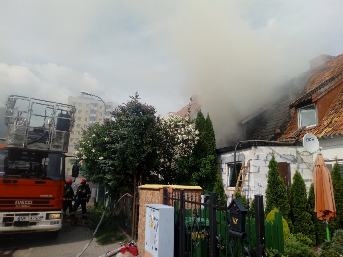 Pożar pustostanu na Zatorzu