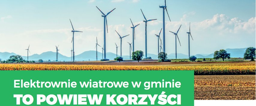 Elektrownie wiatrowe w gminie to powiew korzyści