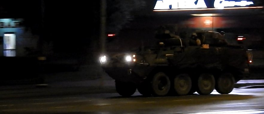 Zobacz przejazd amerykańskich żołnierzy przez Elbląg [film]