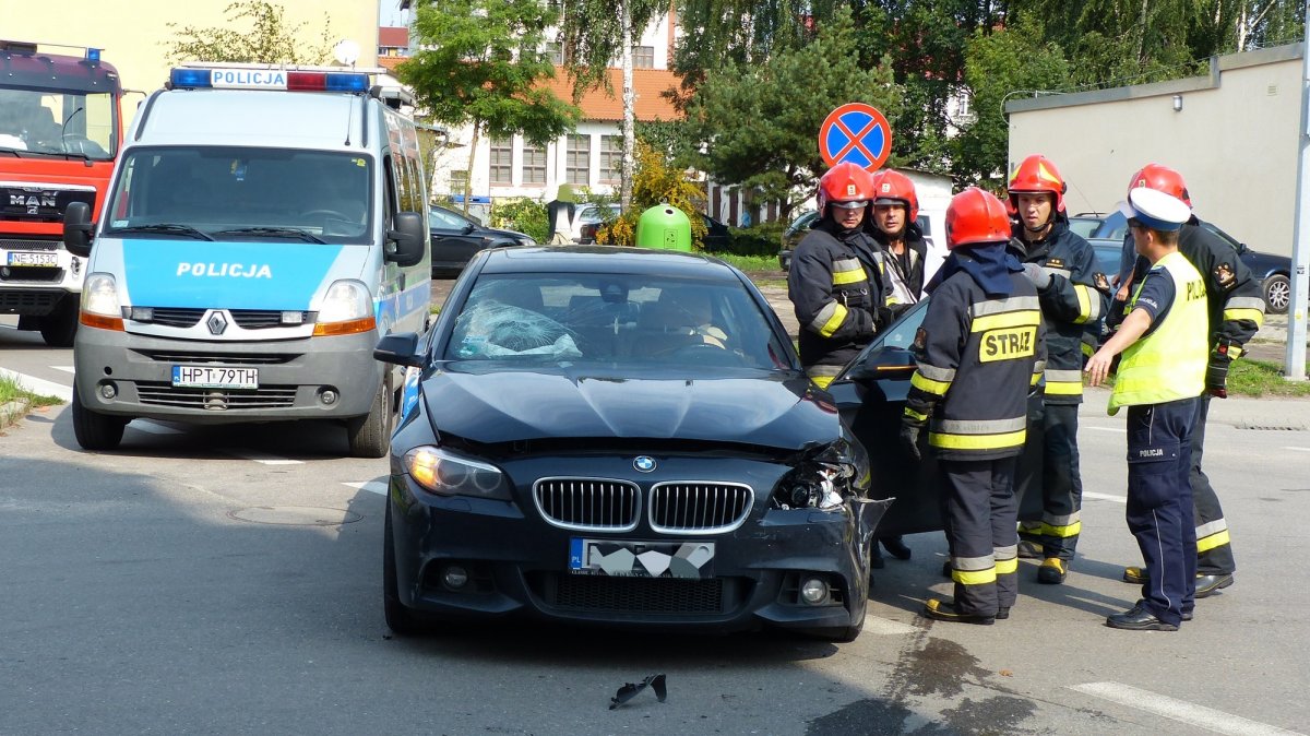 Wypadek na skrzyżowaniu ul. Malborskiej z Fabryczną [zdjęcia]
