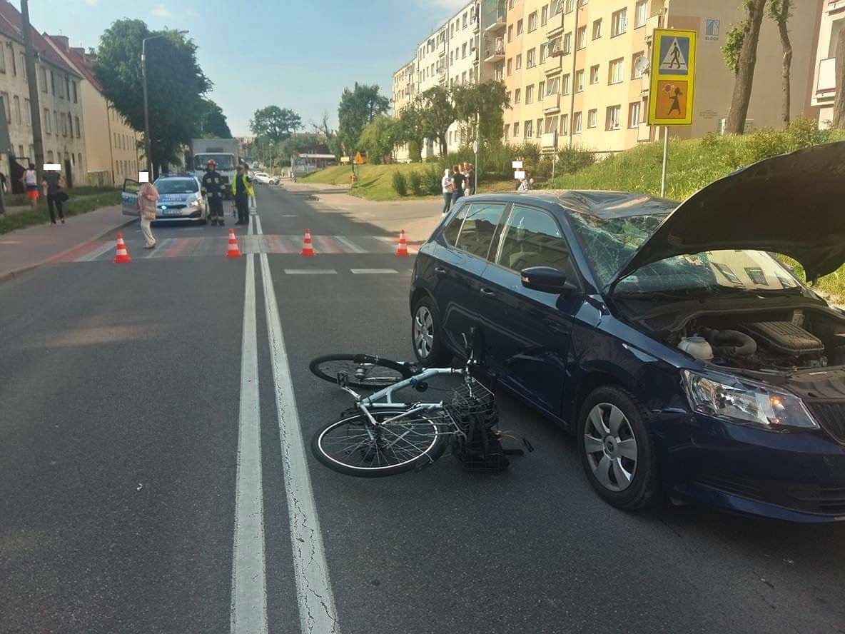 Potrącenie rowerzysty na Robotniczej [zdjęcia]