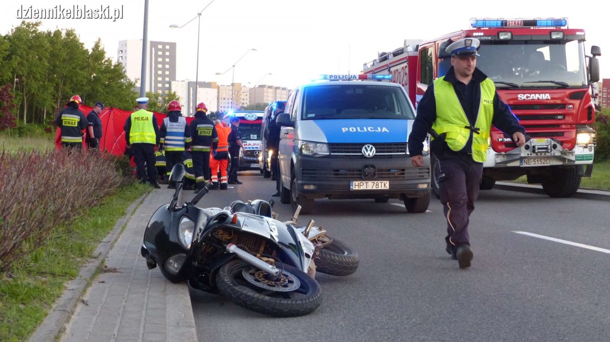 Śmiertelny wypadek motocyklisty. Ofiara to 19-latek bez prawa jazdy