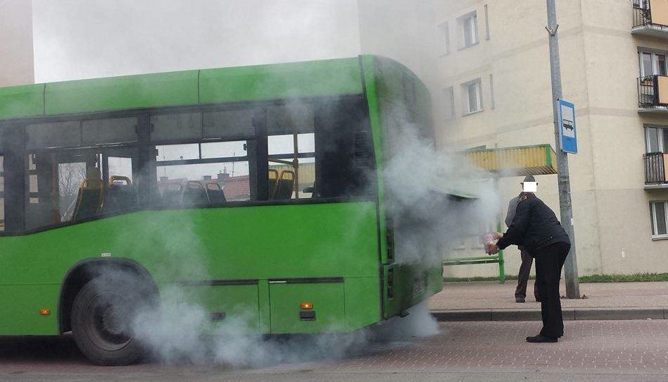 Przerwana podróż. Pożar w autobusie komunikacji miejskiej