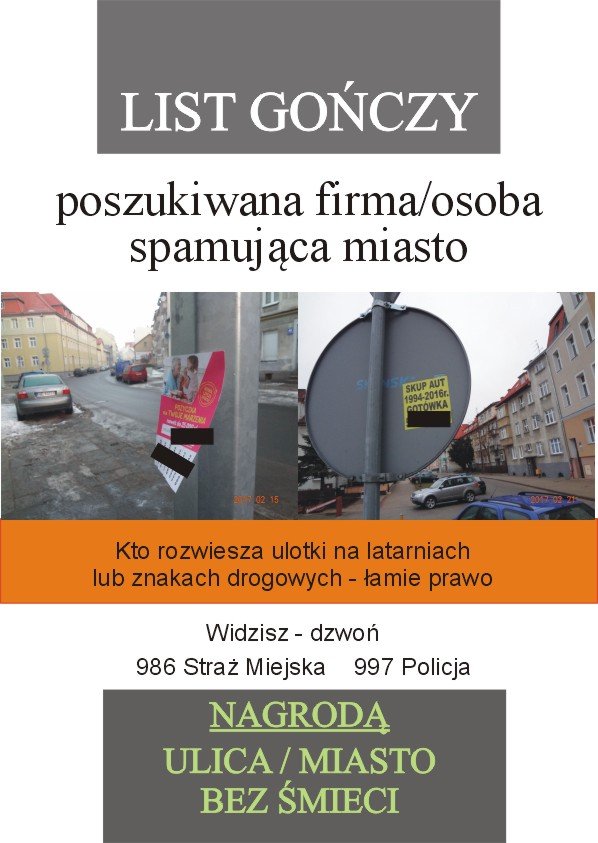 Miasto wydało list gończy za zaśmiecającymi Elbląg