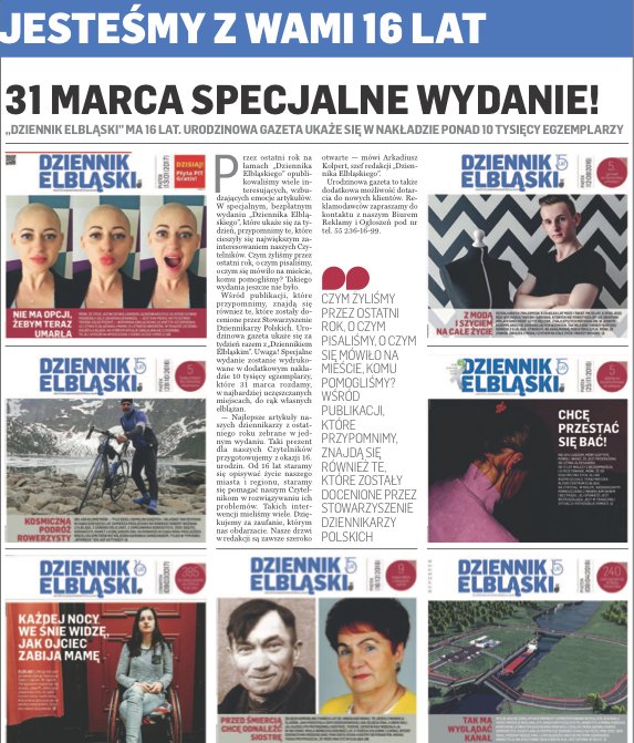 JESTEŚMY Z WAMI 16 LAT. 31 MARCA SPECJALNE WYDANIE!