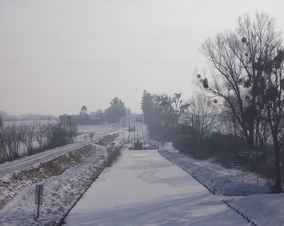 Żuławy, Wysoczyzna i jezioro Druzno zimą