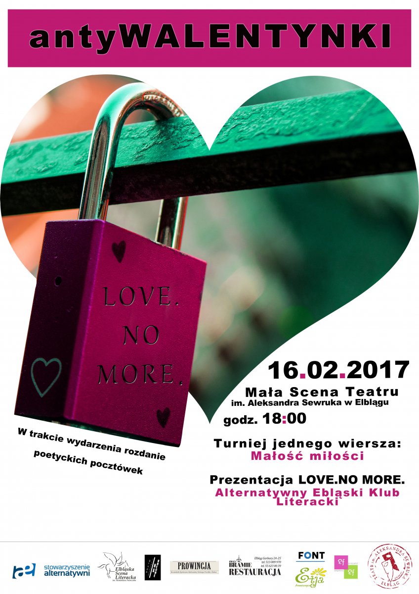 Love.no more. Antywalentynki Elbląskiej Sceny Literackiej