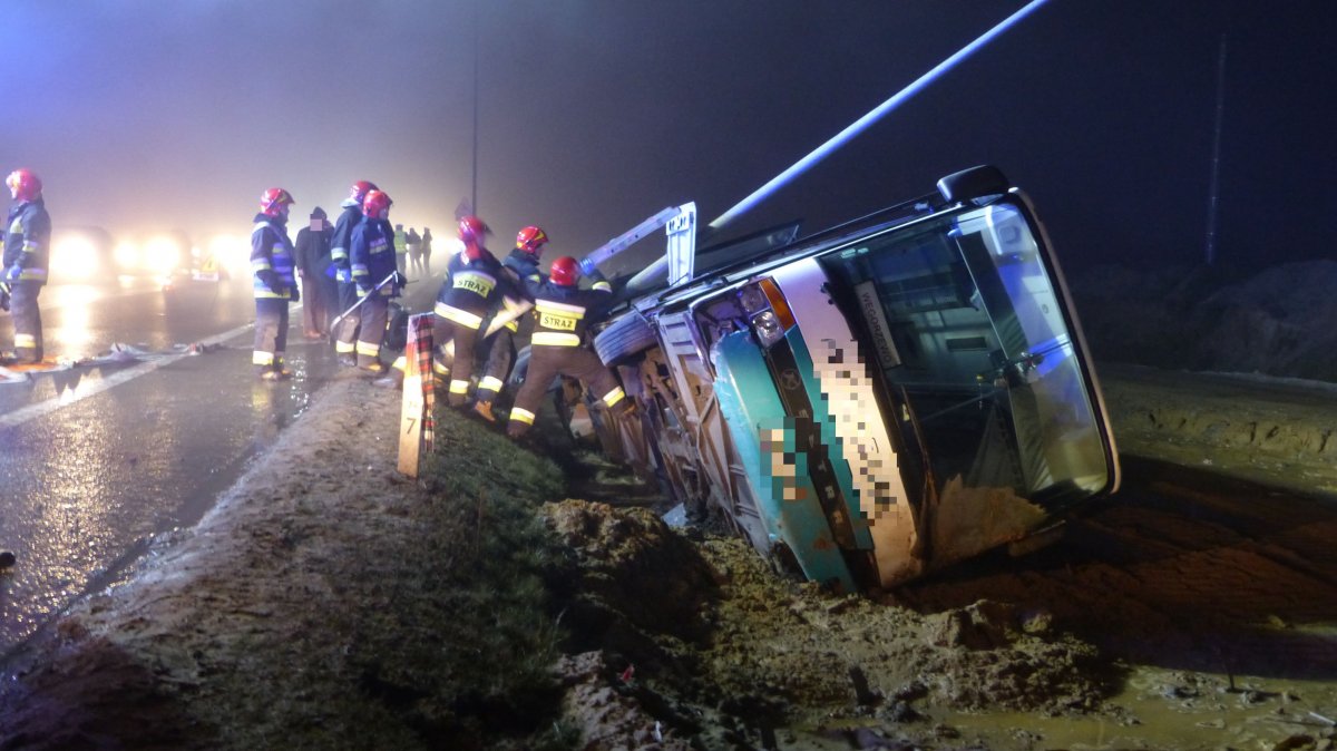 Autobus wypadł z 