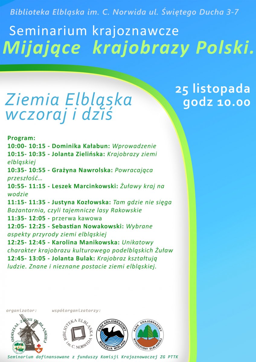 Seminarium krajoznawcze „Ziemia Elbląska wczoraj i dziś”