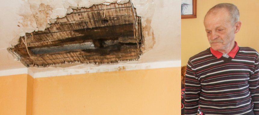 Tak muszą mieszkać na Trybunalskiej. Woda z tarasu leje im się prosto do pokoju [zdjęcia]