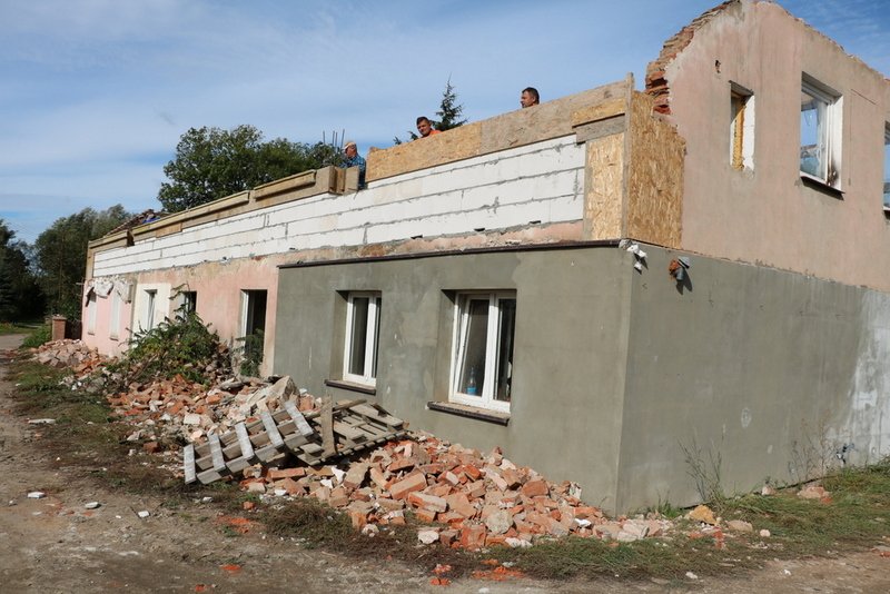 Ruszył remont spalonego budynku w Pólku 