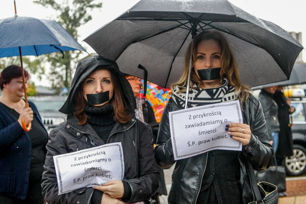Czarny protest w Elblągu. 