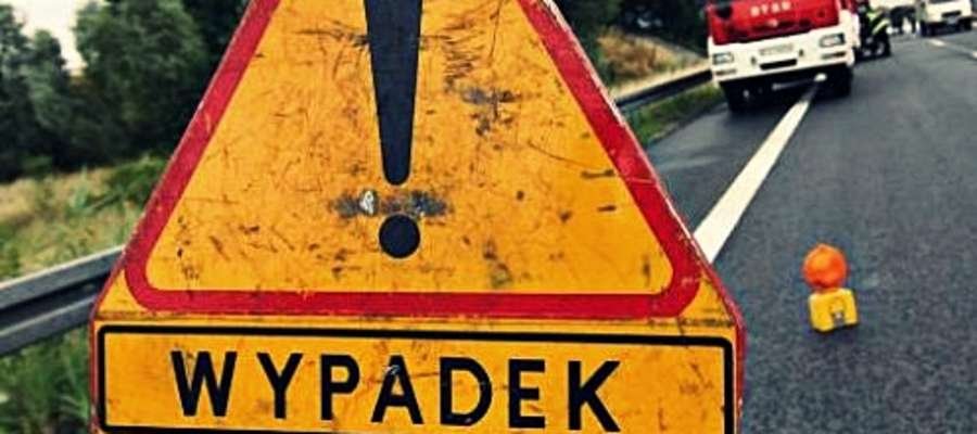 Wypadek na ekspresówce w Zielonce Pasłęckiej. Jedna osoba ranna