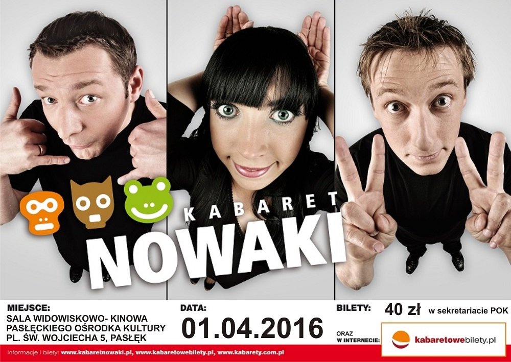 Kabaret Nowaki rozweseli pasłęczan już 1 kwietnia