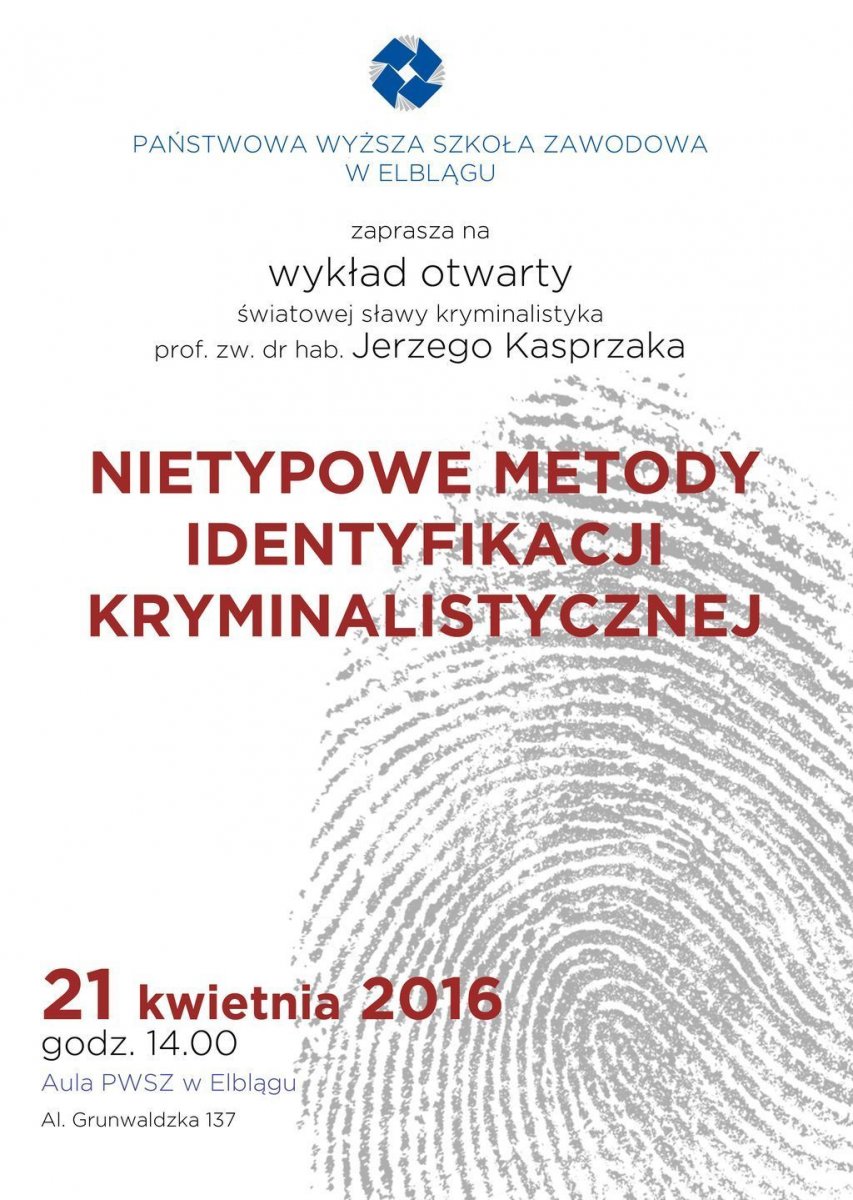 Wykład otwarty o nietypowych metodach identyfikacji w kryminalistyce
