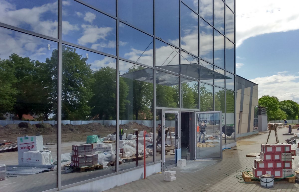Na budowie Centrum Rekreacji Wodnej 