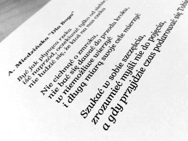 W II Liceum Ogólnokształcącym zamieszkała poezja