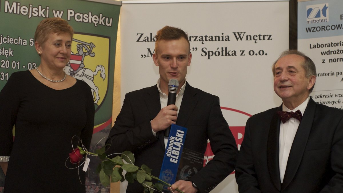 Jakub Błażewicz, piłkarz Polonii Pasłęk, wśród najpopularniejszych sportowców 2014 roku