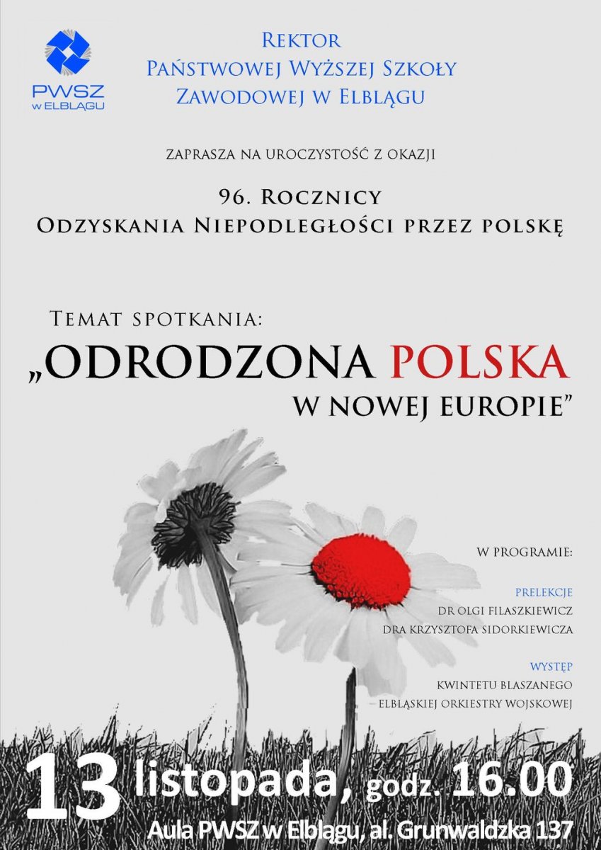 Święto Niepodległości w PWSZ w Elblągu