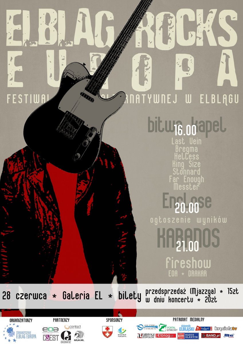 Już w sobotę festiwal Elbląg Rocks Europa  