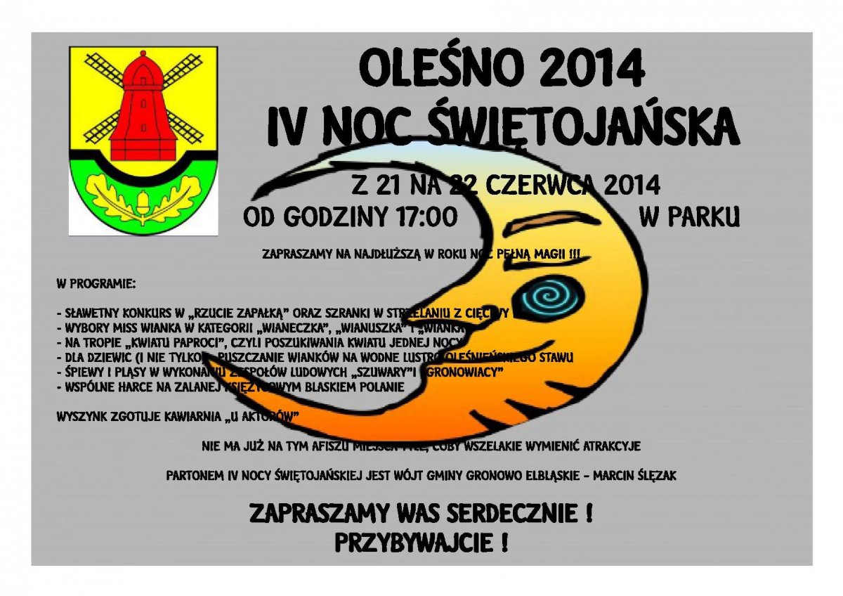 Noc świętojańska w Oleśnie. Sprawdź, co się będzie działo