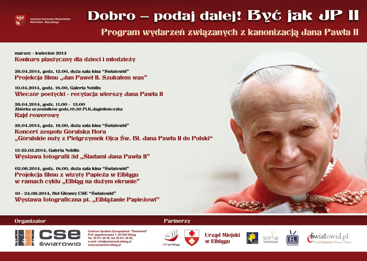 Wystawa, rajd rowerowy, Góralska Hora z okazji kanonizacji Jana Pawła II