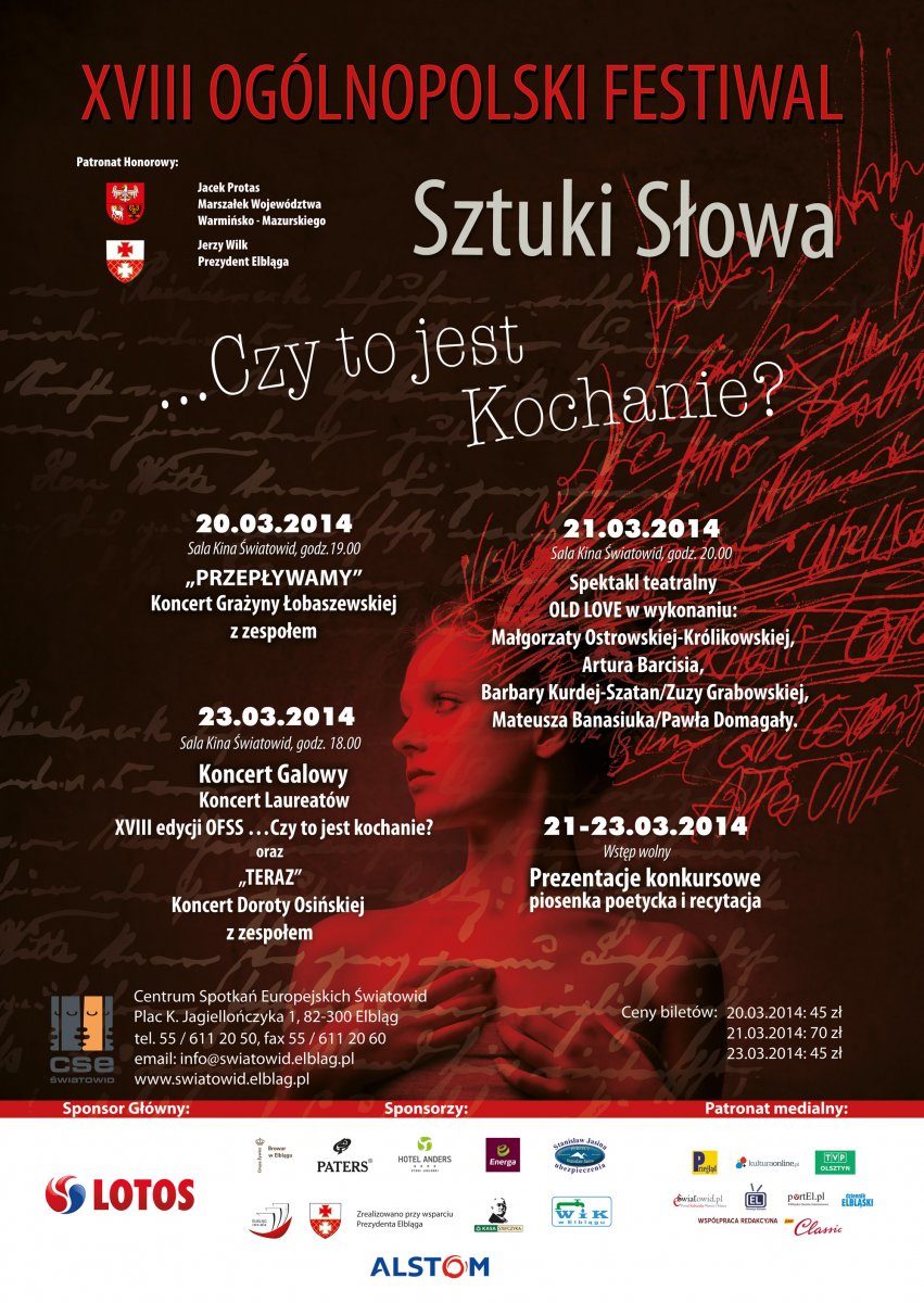 Festiwal Sztuki Słowa ...Czy to jest kochanie? czas rozpocząć