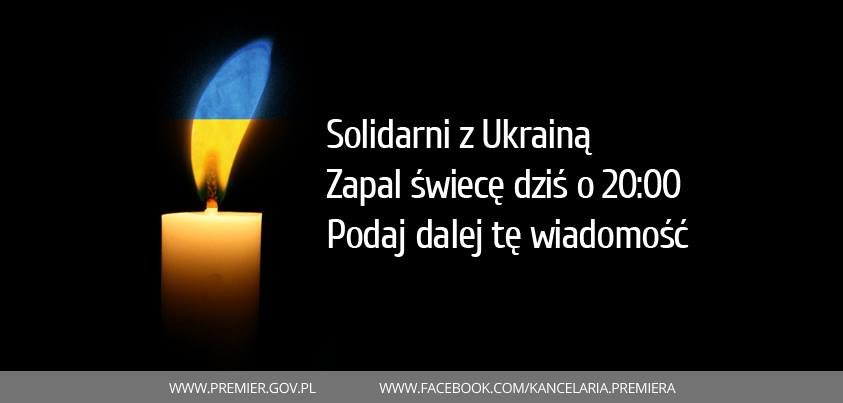 Premier apeluje: zapalmy świeczkę na znak solidarności z Ukraińcami