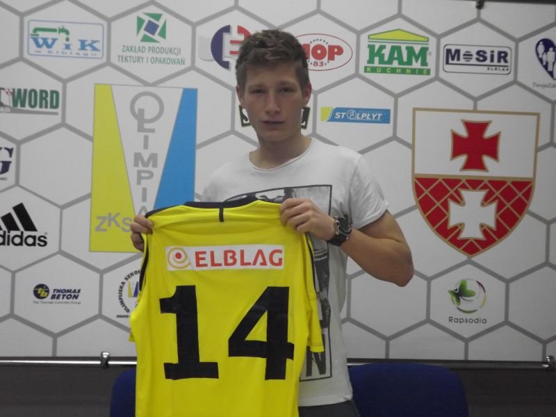 Patryk Oleksa w Olimpii Elbląg. Wypożyczony do końca roku