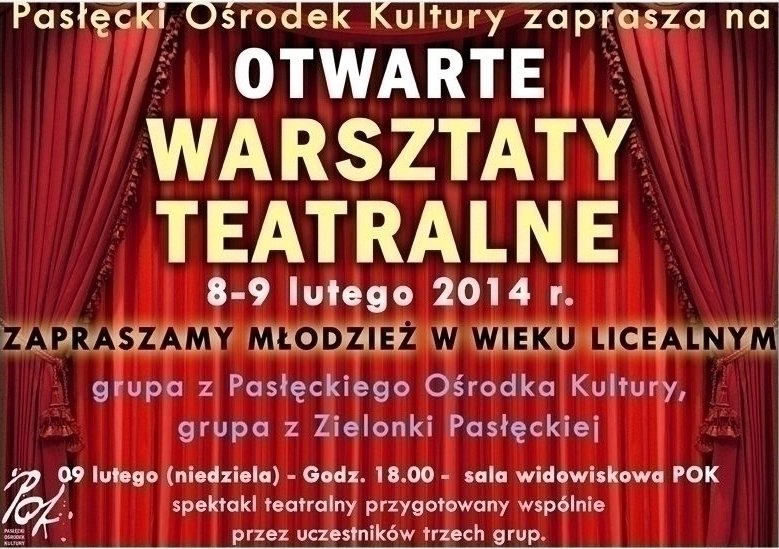 Warsztaty teatralne w ośrodku kultury