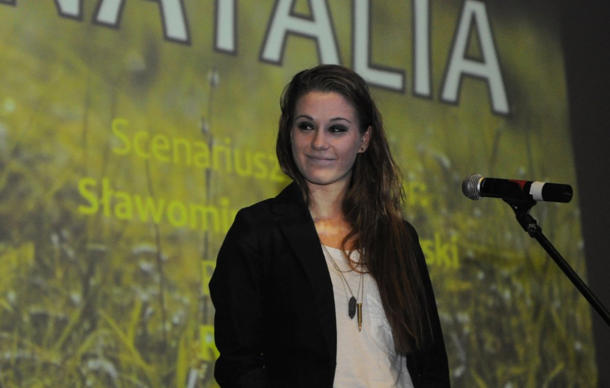 Natalia Partyka na premierze filmu w Światowidzie