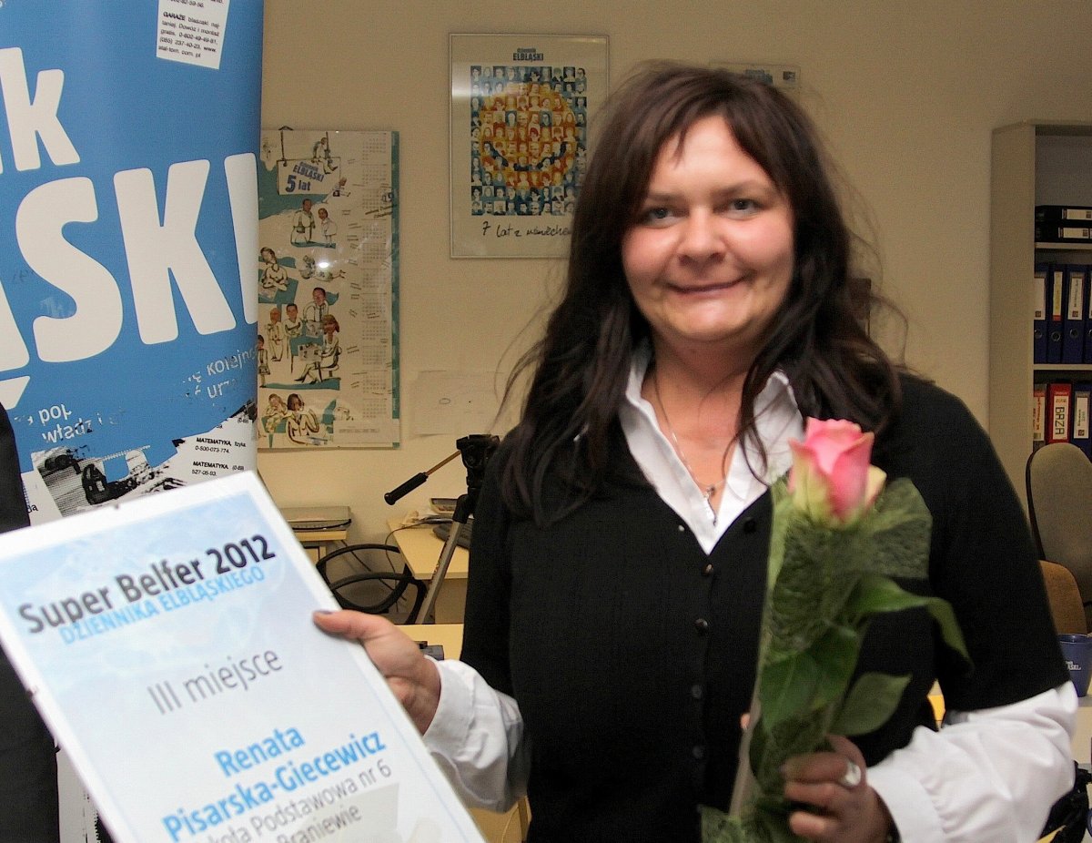 Nauczycielka z Braniewa wygrała plebiscyt Super Belfer 2013 