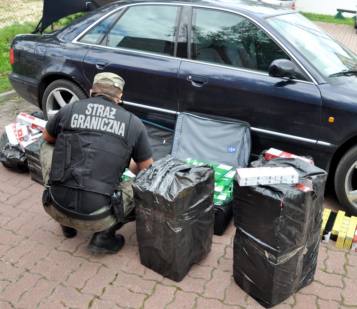 Pościg za audi wyładowanym papierosami