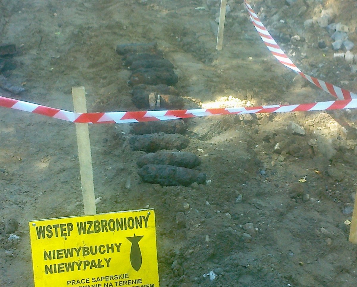 Uwaga na niewybuchy! Podczas budowy znaleziono 16 pocisków
