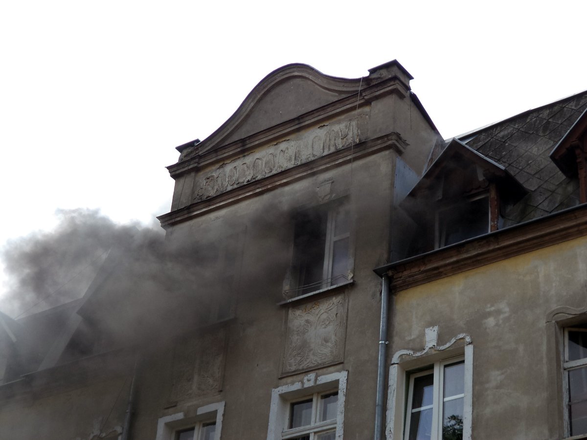 Groźny pożar na Ogrodowej