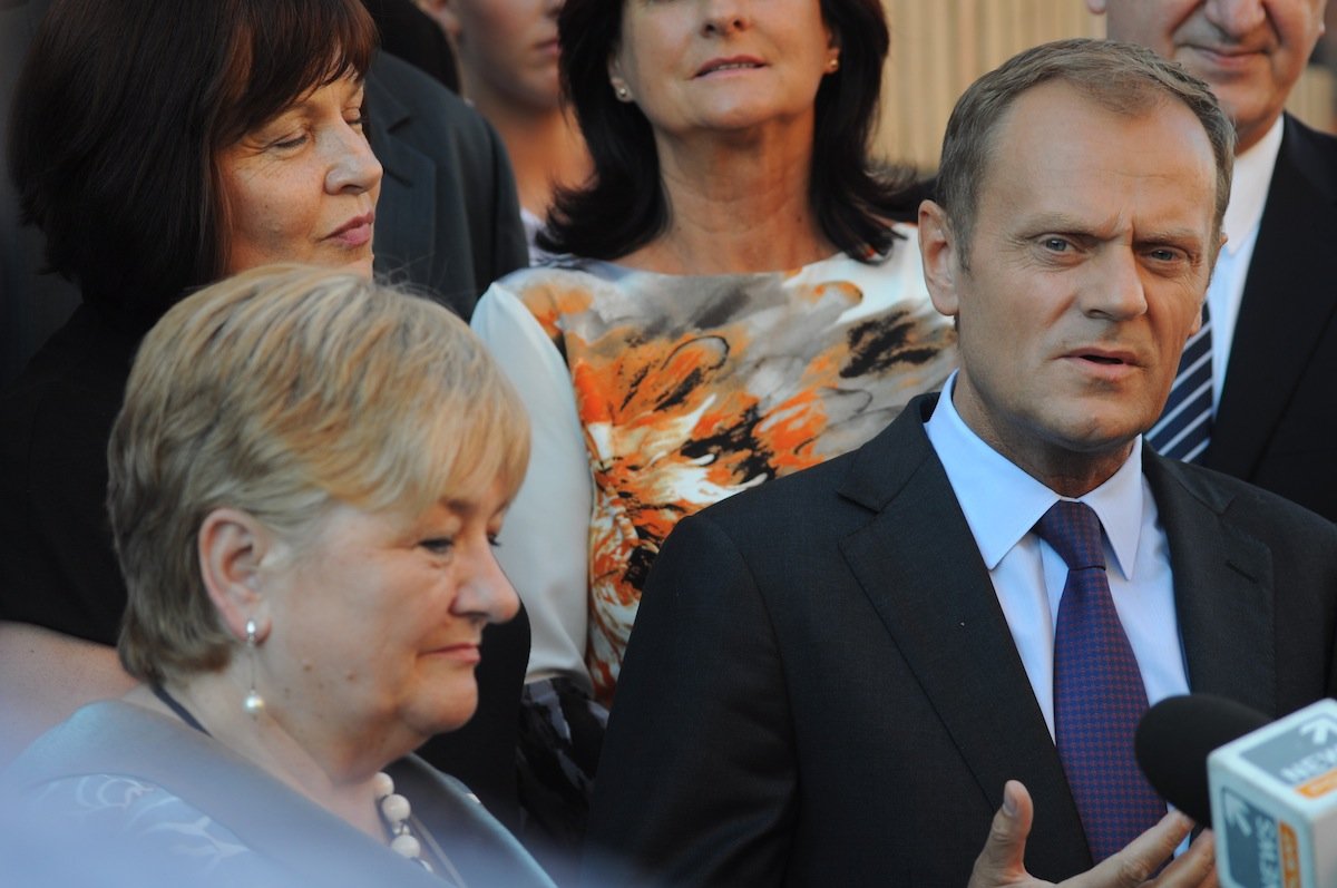 Premier Donald Tusk w Elblągu. 