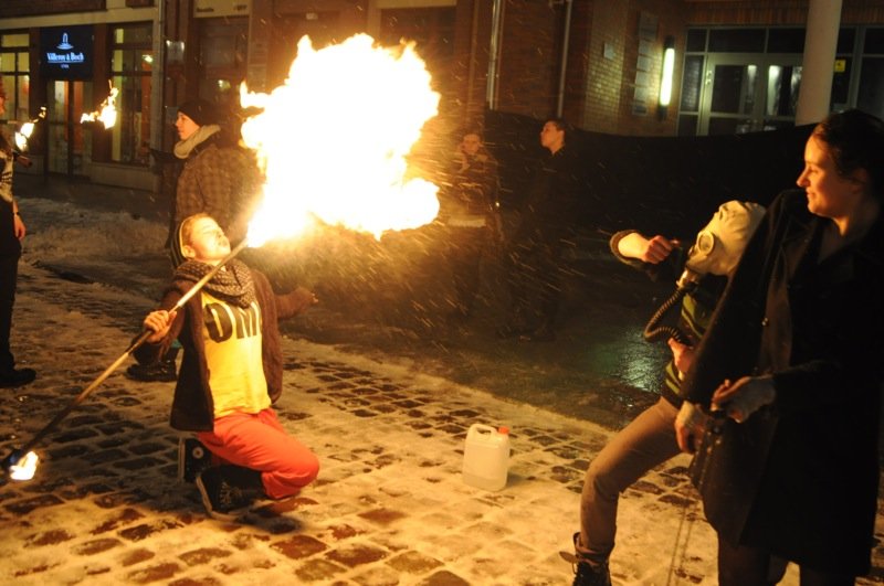 Elbląski Dzień Głupca. Spektakl pełen ognia