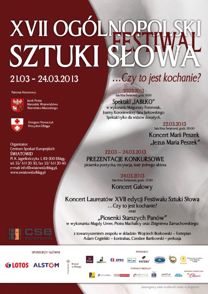 Czy to jest kochanie? Ogólnopolski Festiwal Sztuki Słowa 