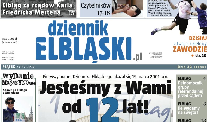 Zgarniaj nagrody na 12 urodziny Dziennika Elbląskiego