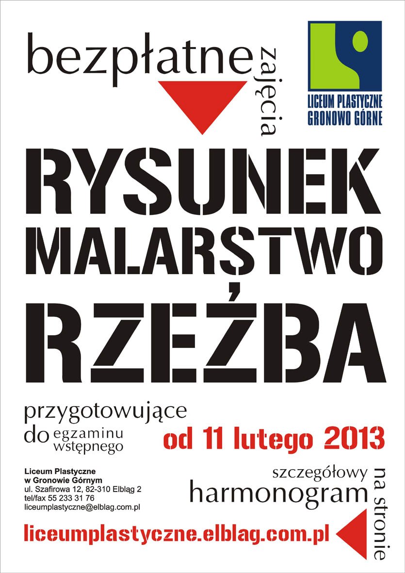 Liceum Plastyczne zaprasza gimnazjalistów na bezpłatne zajęcia