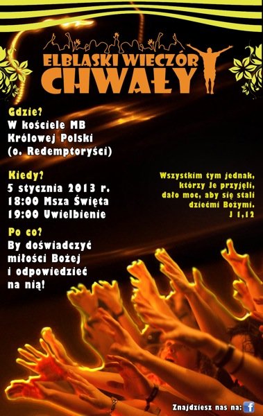 Elbląski Wieczór Chwały już 5 stycznia