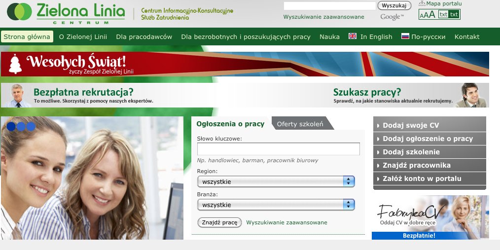 Zielona Linia - z myślą o osobach szukających pracy i przedsiębiorcach