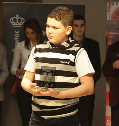 Młody szachista z Elbląga został wicemistrzem Europy do lat 12