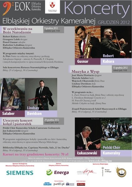 Muzyczne prezenty na mikołajki od Elbląskiej Orkiestry Kameralnej