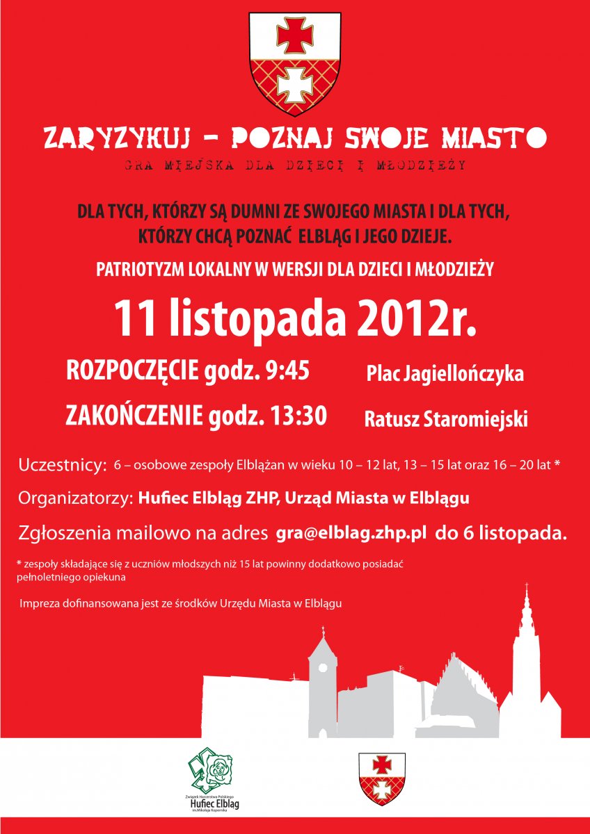 Gra Miejska dla dzieci i młodzieży „Zaryzykuj – poznaj swoje miasto!”