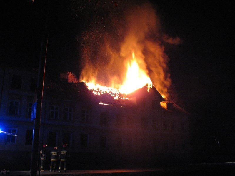 Pożar budynku przy ul. Browarnej