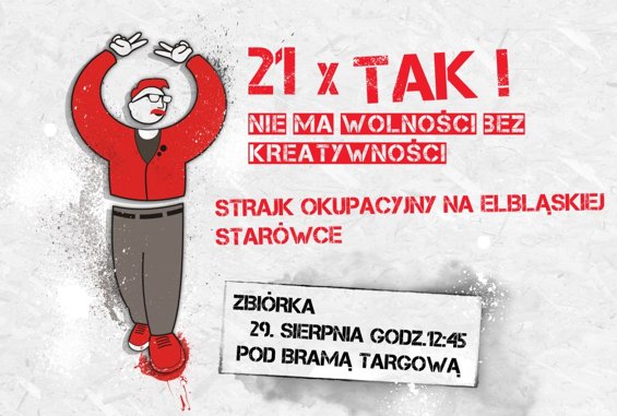 Strajk okupacyjny przed Ratuszem Staromiejskim