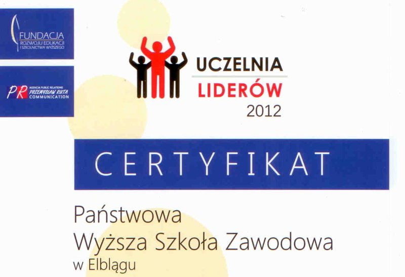 Elbląska PWSZ z certyfikatem 