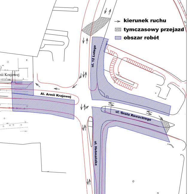 Uwaga kierowcy: inaczej jeździmy na skrzyżowaniu 12 Lutego i Roweckiego